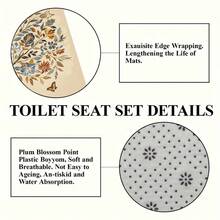 1/4pcs Yeoiat Artistic Tree Pattern Shower Curtain, Natural Scenery Shower Curtain, Luxury Bathroom Shower Curtain Set, Includes 12 Hooks - Multicolor - View 9