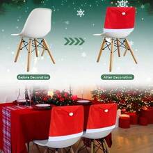 圣诞椅套和桌布套装，无纺布圣诞餐桌靠背套，餐厅节日装饰
