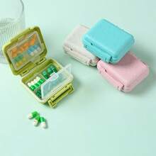 Mini 6-Compartment Pill Box, Portable 6-Grid Pill Case, Sealed Medication Box, 6-Day Pill Organizer