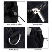 Large Capacity Gym Bag , Duffle Bag For Travel With Wet Pocket, Lightweight Carry On Weekender Duffel,  Multi-Compartments Shoulder Bag,  Water Resistant Handbag - 黑色 - 查看 8