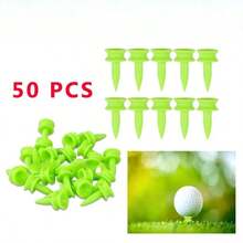 50pcs Durable Polycarbonate Golf Tees - 25mm Green Tee Set For Golf Practice | Unbreakable & Flexible Design, -Friendly & Long-Lasting, Perfect For Driving Range & Training - 50pcs - View 7