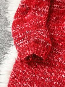 新款花卉图案加大码女式休闲长款开衫 - 秋冬季，柔软百搭面料，渐变色，不对称/不对称多色针织毛衣外套，适合节日及所有季节 - 新年必备 - 彩色 - 查看 4