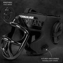 1pc Detachable PU Boxing Headgear, Unisex Adult & Kids Face & Head Protection For MMA, Muay Thai, Taekwondo, Boxing Training And Competition