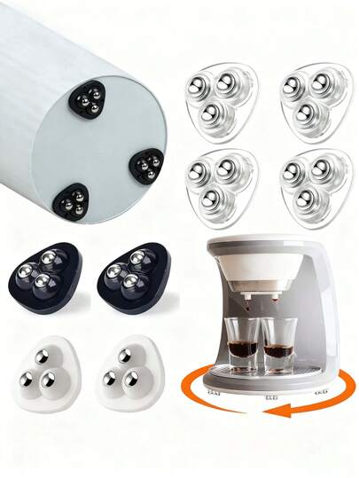 1/4 st självhäftande slitstarka och lastbärande små remskivor, universalhjul, tre färger tillgängliga, tysta hjul i botten av lådan, premium kraftiga svänghjul - släta 360° rotationshjul med trippelkullager, tysta och slitstarka, bär vikten av hushållsartiklar utan borrning