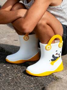 Kids Rain Boots, Cute Animal Design Rain Boots For Boys And Girls, Toddlers And Preschoolers, Lightweight Soft Bottom PVC Waterproof Shoes