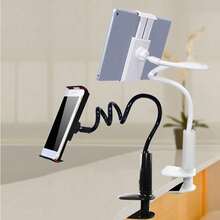 Long Arm Gooseneck Clip On Phone Stand Holder Universal Bracket Mount Clamp Fits All Phones Tablets For Versatile Use - 黑色 - 查看 8