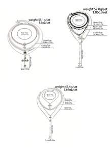 4pcs Vintage Punk Style Metal Cross Pendant Y-Necklace, Men's Hip Hop Fashion Faux Pearl Beaded Multi Layer Necklace Set