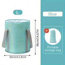 1个可折叠足浴盆，便携式旅行足浴盆，露营洗脚袋，家用足浴盆，旅行保温足浴袋，足浴桶