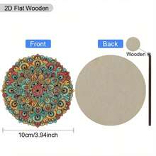 6pcs Mandala Flower Cup Coasters, Heat Insulation Coasters, Anti-Scald Placemats, Plate Coasters, Beverage Coasters, Anti-Slip Placemats - Multicolor - View 5