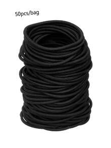 10 pezzi di elastici per capelli neri adatti per capelli spessi e ricci, fermacode per coda di cavallo, elastici per capelli adatti per uso quotidiano, acconciature, trucco, trucco da sposa, capelli all'aperto, doccia ed elastici per capelli, fasce per capelli, accessori per capelli, elastici per capelli, scrunchies