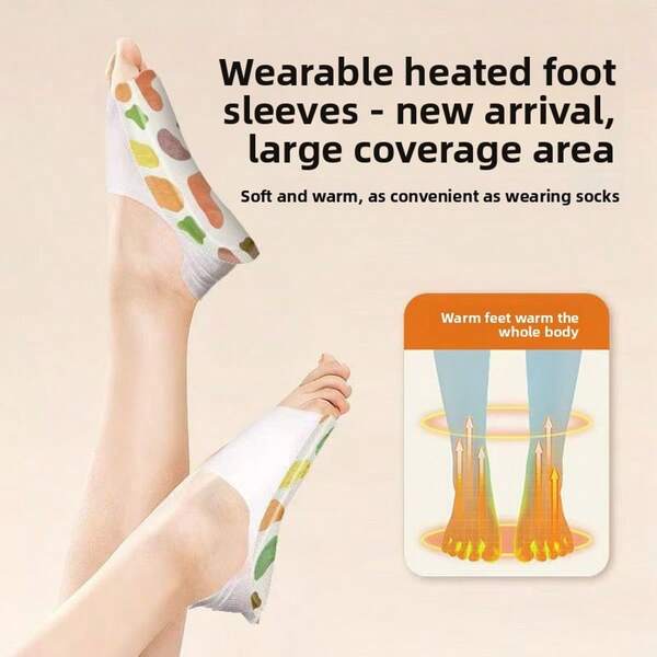 10pcs Self-Heating Foot Warmers, Good Elasticity, Wear-Resistant, Anti-Slip, Not Easy To Fall Off, Individually Packaged For Easy Carrying, Made Of White Non-Woven Fabric, No Electricity Required, Self-Heating Foot Warmers, Suitable For Winter Outdoor Activities, Work And Study, Keeping Feet Warm.