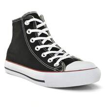 Women's And Men's Unisex High Top Casual Traditional Sneakers Promotion Immediate Shipping - 黑色 - 查看 2