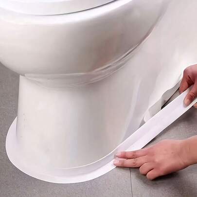 Caulk Tape Long-Lasting Self-Adhesive Strip, Suitable For Bathroom And Kitchen, Caulk Tape, Instant Application, No Tools Needed, Peel And Stick, Bathroom Repair, Precise Fit, Flexible Material, Grout Cover, Tenant, Homeowner