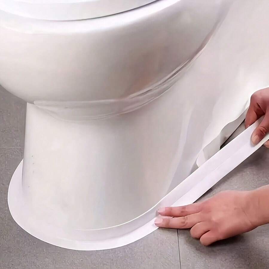 Caulk Tape Long-Lasting Self-Adhesive Strip, Suitable For Bathroom And Kitchen, Caulk Tape, Instant Application, No Tools Needed, Peel And Stick, Bathroom Repair, Precise Fit, Flexible Material, Grout Cover, Tenant, Homeowner