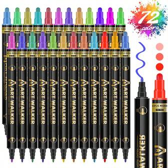 1pc Dual-Tip Fabric Marker Pen, Children's DIY Clothing, Quick-Drying, Waterproof, Acrylic Marker Pen For Fabric Painting, Graffiti