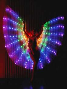 LED Luminous Wings Suitable For Stage Performance, Lighting Decor, Clothing Accessories, Holiday Gifts, Belly Dance Costumes, Festival Party Decor, Room & Home Decor, Theme Party Decor, Valentine's Day Decor, Also Applicable To Carnival Costumes And Performances - Glowing Wings - View 13
