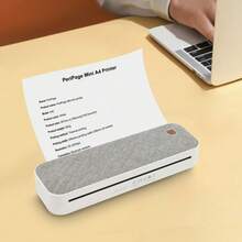 Wireless Bluetooth A4 Paper Portable Thermal Printer 208mm White Inkless Printer - Default - View 1