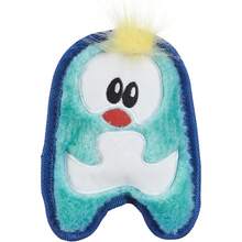 Outward Hound Durablez Minis Stuffing-Free Squeaky Plush Dog Toy For Puppies & Small Dogs - Interactive, Soft Yet Tough, No Mess, Jumbo Squeaker, Long-Lasting Play, Penguin - 藍企鵝 - 查看 1