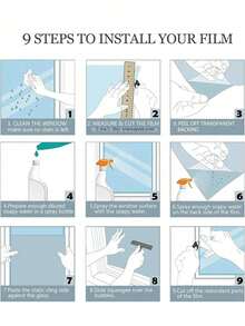 1 Roll Static Cling Glass Film, UV And Glare Blocking Window Film Sticker For Home And Bathroom, Removable Indoor Decorative Film For Day And Night, Solid Color