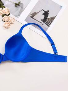 4PCS Minimalist And Comfortable, With Underwire Support And Adjustable Straps, For Women's Plus-Size Bras And Underwear - 彩色 - 查看 6