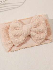 3pcs/Set Autumn/Winter New Plush Velvet Baby Headbands, Cute Bow Infant Headwraps, Solid Color Fashionable Baby Hair Accessories