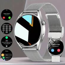 1 件 1.50 英寸高清全触摸屏智能手表，100 多种运动模式、计步器、天气预报、无线通话、消息提醒、远程摄像头、音乐播放器、DIY 壁纸，适合男士、女士、朋友、情侣、长辈作为节日礼物 - 彩色 - 查看 17