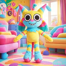 1PCS Dandy's Plush, Dandy Plush Stuffed FigurePillow Gift For Room Decor For Video GameFans,Horror Game Stuffed Animal Plush Pillow, Home Decor For Game Lovers - Màu xám đen - Xem 6