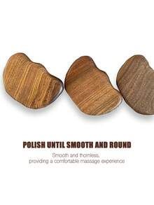 2件/3件/4件檀香按摩工具套装，包括面部和头部按摩刮刀、面部美容按摩棒、用于肌肉放松的身体按摩板