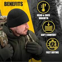 1 Peça Gorro de Ciclismo de Inverno Masculino, Gorro Elástico Respirável e Quente de Malha com Cobertura Total, Lavável em Máquina para Clima Frio, Adequado para Ciclismo, Esportes ao Ar Livre e Presentes de Natal/Dia dos Pais - Ideal para Ação de Graças, Carnaval e Ocasiões Festivas - Material Têxtil Durável Garante Conforto e Estilo, Gorro de Bicicleta com Design Retrô