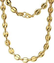 HIJONES Stainless Steel Coffee Beans Chain Necklace Bracelet Men Women Minimalist Chunky Hop Jewelry - Vàng 9mm - Xem 1