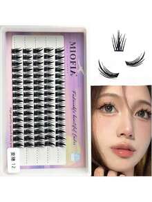 80Pcs D Curl Anime Wispy Eyelash Clusters 9-13mm Mix Length Cluster Eyelash Extensions Thick Volume Individual Lashes At Home Lash Clusters, Eyelash Clusters, Individual Eyelashes, Lashes, Fake Lashes