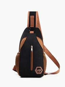 男士撞色胸包，适合健身锻炼、日常通勤、周末短途旅行，休闲运动斜挎包，可调节肩带，韩版时尚小包，热销单肩包，大容量收纳，新款男士胸包，解放双手设计，街头运动风爱好者的理想之选。 - 彩色 - 查看 15