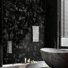 Black Peel And Stick Wallpaper 15.74" X 118.11" Emed Butterfly Vintage Textured Wall Paper Retro Solid Black Butterfly Contact Paper Self Adhesive Wallpaper For Countertop Cabinets Bedroom - 黑色 - 查看 5