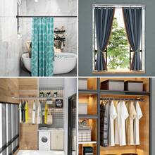 Upgraded Thickened Stainless Steel Clothes Drying Rod Wardrobe Rod, Multi-Section Splicing Rod, Adjustable Length Telescopic Rod, Can Hang Curtains, Suitable For Balcony Wardrobe Bedroom Dormitory Bay Window, Suitable For A Variety Of Wall Telescopic Rod, Home Wall Decoration - one-size - View 2