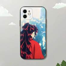 Funda de teléfono D-DemonS S-Slayer Yoriichi Tsugikuni compatible con  15, 14, 13, 12 Mini 11 Pro XR, X, XS, MAX 7, 8 Plus, funda de silicona suave negra, compatible con funda de  17, funda de  17 Pro, funda de  17 Pro Max - z2 - Ver 11