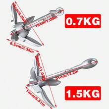 Kayak Canoe Jet Ski  Paddle Board Folding Grapnel Anchor Kit 0.7kg/1.5kg With Rope - 0.7KG - View 2