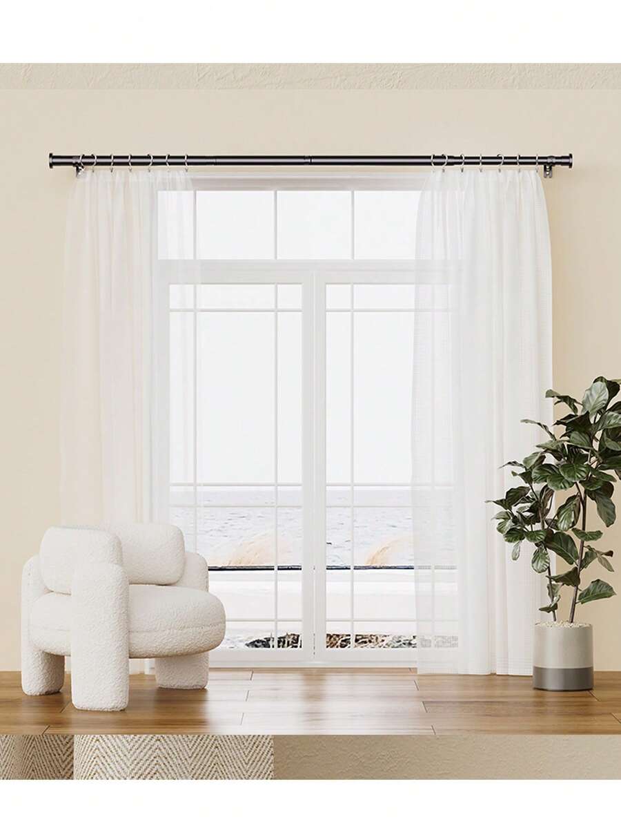 Thickened Single Curtain Rod, Nordic Style Curtain Track, Modern Industrial Design - Multicolor - View 1