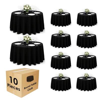 10 Pack Premium Tablecloth, Polyester Reusable And Washable Table Clothes, Polyester Fabric Table Covers For Wedding, Party, Banquet