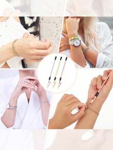 1PC Multicolor Bracelet Helper Tool,Bracelet Wearing Auxiliary Tool,Accessory Auxiliary Tools,Hand Bracelet Fasten Helper Alligator Clips For Joints For Women Jewelry Tools Fastening And Hooking Equipment For Jewelry Bracelet Necklace - Multicolor - View 9