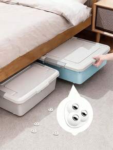 1/4个粘性耐磨承重小滑轮，万向轮，三种颜色可选，底部带静音脚轮，优质重型旋转轮 - 顺滑360°旋转脚轮，带三重滚珠轴承，静音耐磨，无需钻孔即可承重家用物品 - 彩色 - 查看 5