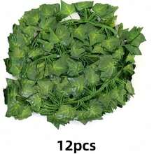 1pc/12pcs Artificial Ivy Vines With Fairy Lights, Suitable For Room Decor, Curtain Decor, Wall, Bedroom, Wedding, Birthday Party Decoration Gifts Graduation,Fake Plants