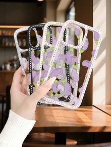 Niedlicher lila Auberginen-Gemüse-Food-Aufdruck, skurrile Ästhetik, lebendiger Foodie-Kunststil, Schutzhülle fürs Handy, stoßfest, Geschenke für beste Freunde, Neuankömmling, kompatibel mit iPhone 17promax/17pro/17/17Air/16promax/16pro/16plus/16/15promax/15pro/15plus/15/14promax/14pro/14plus/14/13promax/13pro/13/12promax/12pro/12/11promax/11 - Schwarz(black) - Übersicht 5