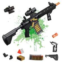 Foam Shooting Toy Gun Suitable For Party Activities, Group Games And Outdoor Fun Unisex Design, Ideal For Christmas And Halloween Celebrations - Black - View 6