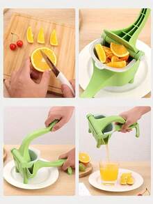 1 pezzo Spremiagrumi manuale senza elettricità - Costruzione in plastica robusta, design per spremitura rapida - Adatto per arance, limoni, melograni - Modello compatto facile da pulire, produzione di alta qualità, spremi-frutta un must-have per gli essenziali per la casa e il campeggio all'aperto