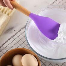 12件套多功能木柄硅胶烹饪用具套装，耐热汤勺，带刮刀的烘焙铲，意大利面叉，储物罐 - 彩色 - 查看 2