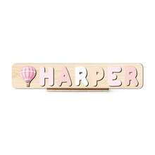 [New Font And New Pattern] Customized Puzzles, Customized Children's Educational Toys With Optional Bottom Plate Patterns, Support Customization Of 3-10 Letters And 1 Pattern, Suitable Birth Gifts, Christmas Gifts(With Stand)