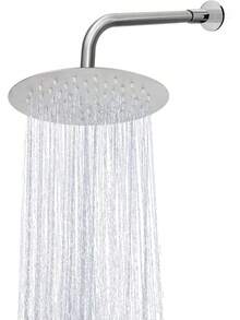 COMVIDA Cabeza de Ducha de Lluvia de Alta Presión, Regadera Cuadrada de Acero Inoxidable de 8 Pulgadas, Cabezal de Ducha de Lluvia Ultrafina con Montaje Fijo para Baño, Cromo Espejo, CV-50018 - Níquel Cepillado - Ver 9