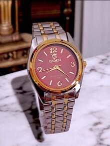ORIMET Men's Waterproof Watch Steel Strap Vintage Retro Style Beautiful - 紅色 - 查看 2
