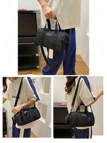 波士顿时尚圆筒包，休闲户外运动通勤单肩斜挎包，时尚百搭大容量多色可选，可调节舒适耐用背带，亲子包 - 彩色 - 查看 7