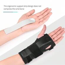 Wrist Support Brace, Adjustable Compression Wrist Guard To Relieve Carpal Tunnel Syndrome, Suitable For Left And Right Hands - Black - View 4